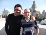 I Muestra de Cultura Catalana en Uruguay  Dani Flaco y Alejandro Martínez en la terraza del hotel
