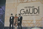 VIII Premis Gaudí 23.	Bernat Saumell, Cristian València i Alba Ribas lliuren el premi al millor maquillatge i perruque
