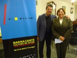 I Muestra de Cultura Catalana en Uruguay  25/04 - David Castillo con Sonia Tavárez, directora de la biblioteca José Artigas de Maldonado