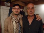 I Muestra de Cultura Catalana en Uruguay  Joan Isaac con Alejandro Martínez en los camerinos de la sala Zitarrosa